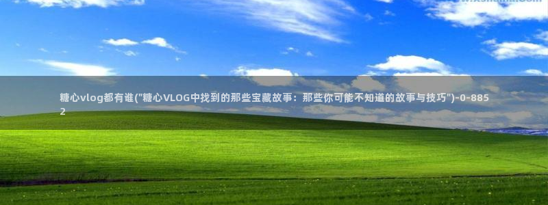 糖心vlog视频在线播放观看：糖心vlog都有谁(\